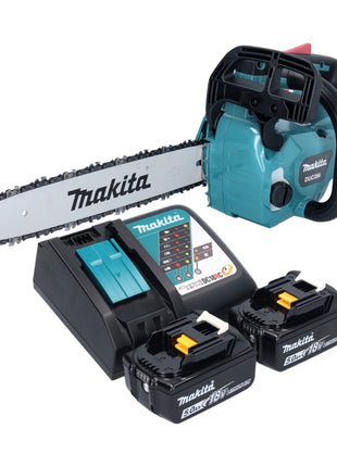 Makita DUC 356 RTB Akku Kettensäge 36 V ( 2x 18 V ) 35 cm Brushless + 2x Akku 5,0 Ah + Ladegerät