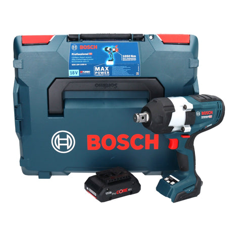 Bosch GDS 18V-1050 H  Akku Drehschlagschrauber 18 V 1050 Nm 3/4" Biturbo Brushless + 1x ProCORE Akku 4,0 Ah + L-Boxx - ohne Ladegerät