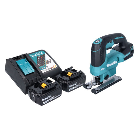 Makita DJV 184 RT Akku Pendelhub Stichsäge 18 V Brushless + 2x Akku 5,0 Ah + Ladegerät