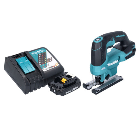 Seghetto alternativo a pendolo a batteria Makita DJV 184 RA1 18 V brushless + 1x batteria ricaricabile 2,0 Ah + caricabatterie