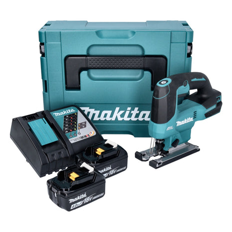 Makita DJV 184 RMJ Akku Pendelhub Stichsäge 18 V Brushless + 2x Akku 4,0 Ah + Ladegerät + Makpac - Toolbrothers