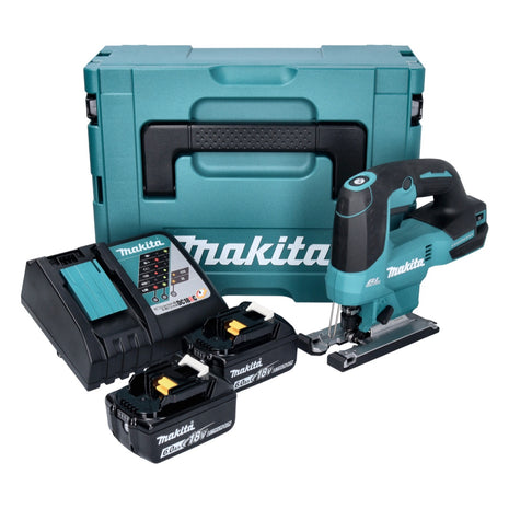 Makita DJV 184 RGJ Akku Pendelhub Stichsäge 18 V Brushless + 2x Akku 6,0 Ah + Ladegerät + Makpac - Toolbrothers