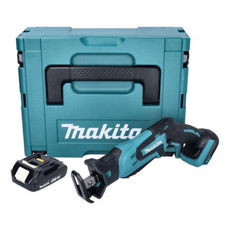 Batería Makita DJR 185 A1J Sierra de sable alternativa 18 V + 1x batería 2,0 Ah + Makpac - sin cargador