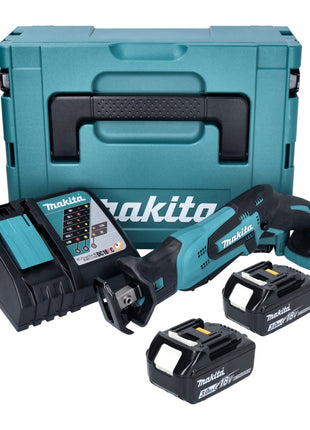 Makita DJR 185 RFJ Akku Recipro Säbelsäge 18 V + 2x Akku 3,0 Ah + Ladegerät + Makpac