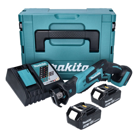 Makita DJR 185 RFJ sierra sable a batería 18 V + 2x baterías 3.0 Ah + cargador + Makpac