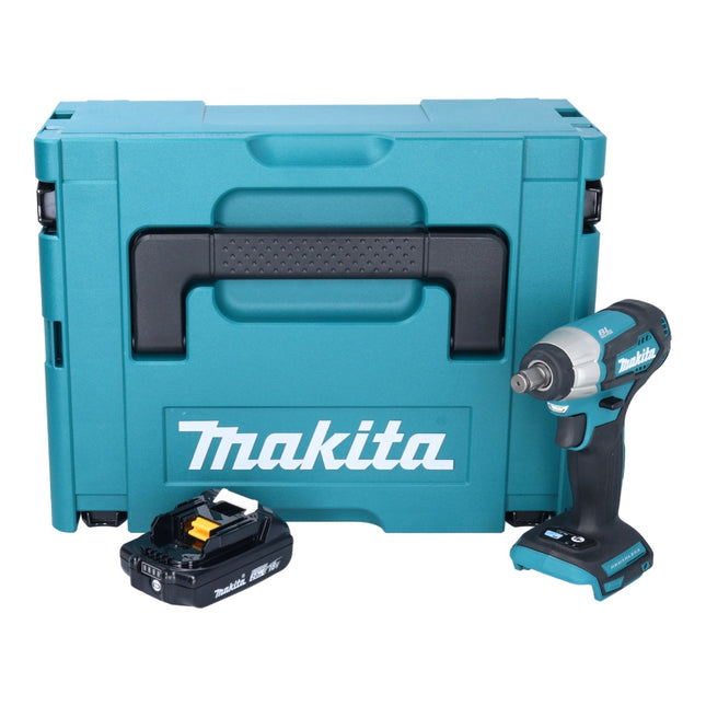 Makita DTW 181 A1J Llave de impacto sin cable 18 V 210 Nm 1/2" sin escobillas + 1x batería recargable 2,0 Ah + Makpac - sin cargador
