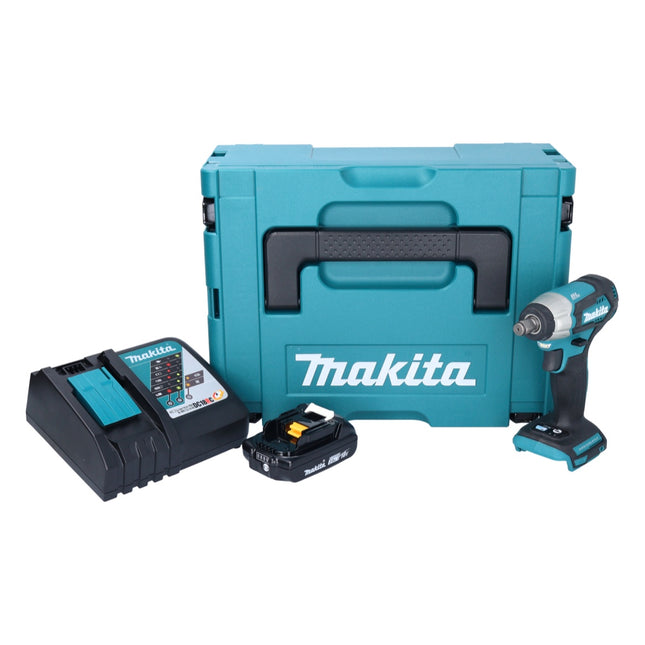 Makita DTW 181 RA1J akumulatorowy klucz udarowy 18 V 210 Nm 1/2" bezszczotkowy + 1x akumulator 2,0 Ah + ładowarka + Makpac