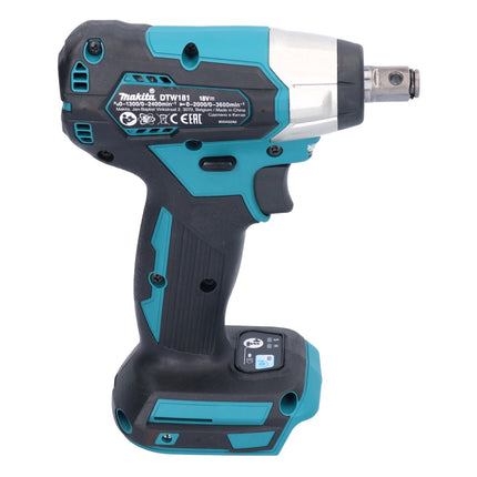 Llave de impacto sin cable Makita DTW 181 RM 18 V 210 Nm 1/2" sin escobillas + 2x batería recargable 4,0 Ah + cargador