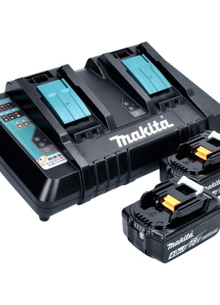 Tijeras de podar a batería Makita DUP 361 PM 36 V (2x 18 V) + 2x baterías 4,0 Ah + cargador doble + bolsa