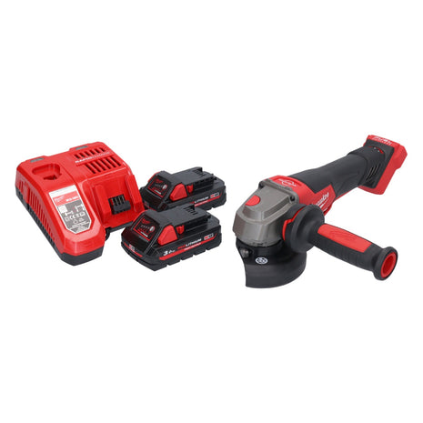 Milwaukee M18 FSAGV115XPDB-302 Akumulatorowa szlifierka kątowa 18 V 115 mm bezszczotkowa + 2x akumulator 3,0 Ah + ładowarka