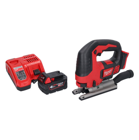 Milwaukee M18 BJS-401 Scie sauteuse sans fil 18V + 1x Batterie 4,0 Ah + Chargeur