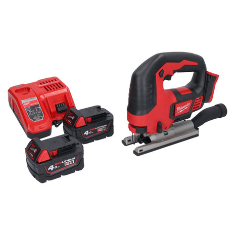 Milwaukee M18 BJS-402 Akku Stichsäge 18 V + 2x Akku 4,0 Ah + Ladegerät