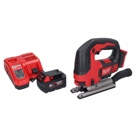 Wyrzynarka akumulatorowa Milwaukee M18 BJS-501 18 V + 1x akumulator 5,0 Ah + ładowarka