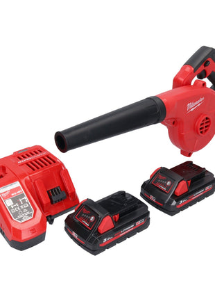 Souffleur à batterie Milwaukee M18 BBL-302 18 V + 2x batteries 3,0 Ah + chargeur