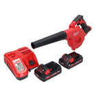 Souffleur à batterie Milwaukee M18 BBL-302 18 V + 2x batteries 3,0 Ah + chargeur