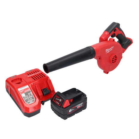 Milwaukee M18 BBL-601 Akku Gebläse 18 V + 1x Akku 6,0 Ah + Ladegerät