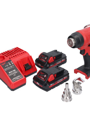 Milwaukee M18 BHG-302 Akku Heißluftgebläse 18 V 470 °C + 2x Akku 3,0 Ah + Ladegerät - Toolbrothers