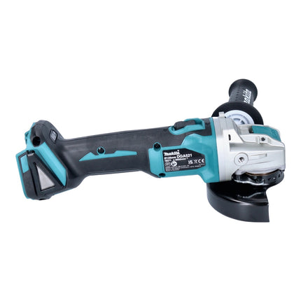 Amoladora angular sin cable Makita DGA 521 RM1X1 18 V 125 mm X-LOCK Brushless + 1x batería recargable 4,0 Ah + cargador
