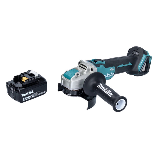 Makita DGA 521 T1X1 Amoladora angular sin cable 18 V 125 mm X-LOCK Brushless + 1x batería recargable 5,0 Ah - sin cargador
