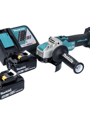 Makita DGA 521 RTX1 Meuleuse d'angle sur batterie 18 V 125 mm X-LOCK brushless + 2x batteries 5,0 Ah + chargeur