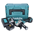 Makita DGA 521 RF1X1J Amoladora angular sin cable 18 V 125 mm X-LOCK Brushless + 1x batería recargable 3,0 Ah + cargador + Makpac