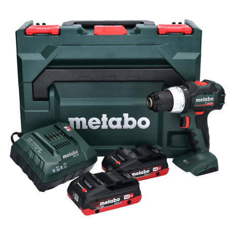 Taladro atornillador a batería Metabo BS 18 LT BL 18 V 75 Nm sin escobillas (602325800) + 2x batería 4,0 Ah + cargador + metaBOX