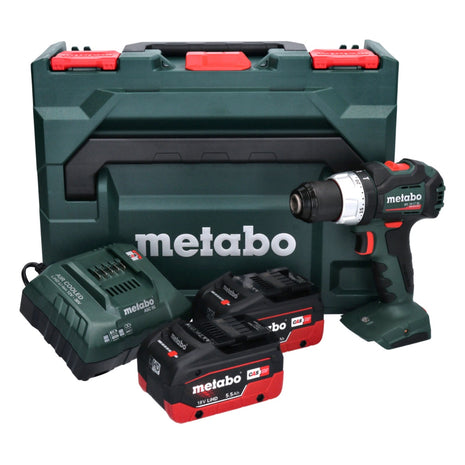 Metabo BS 18 LT BL akumulatorowa wiertarko-wkrętarka 18 V 75 Nm bezszczotkowa + 2x akumulator 5,5 Ah + ładowarka + metaBOX