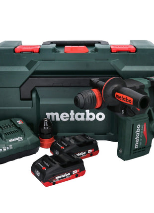 Metabo KH 18 LTX BL 24 Q marteau combiné à batterie 18 V 2,2 J + 2x batteries 4,0 Ah + chargeur + métaBOX (601714800)