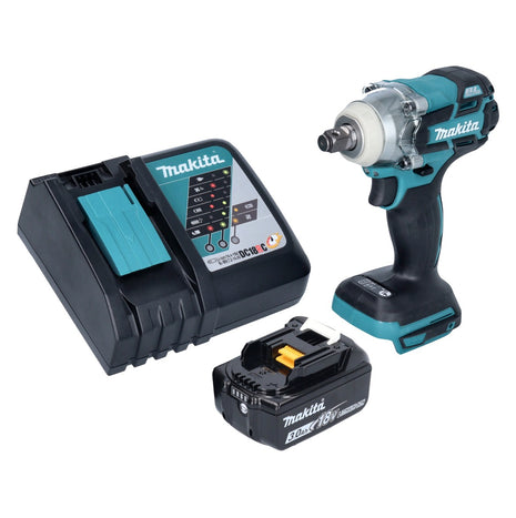 Makita DTW 285 RF1 Atornillador de impacto inalámbrico 18 V 280 Nm 1/2" sin escobillas + 1x batería 3,0 Ah + cargador