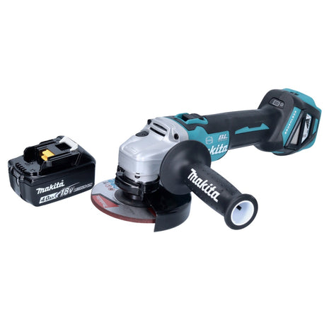 Amoladora angular a batería Makita DGA 513 M1 18 V 125 mm sin escobillas + 1x batería 4,0 Ah - sin cargador