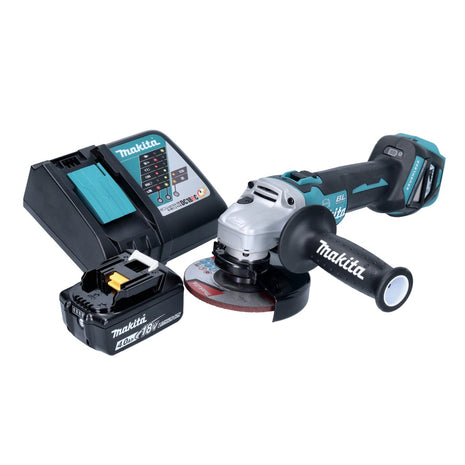 Smerigliatrice angolare a batteria Makita DGA 513 RM1 18 V 125 mm brushless + 1x batteria 4,0 Ah + caricabatterie