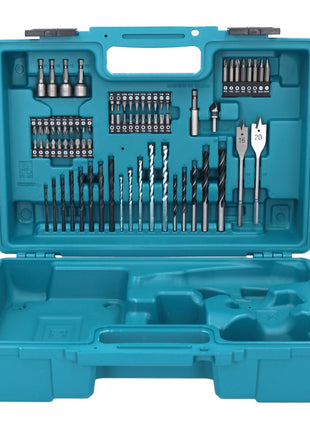 Makita DHP 482 RFX1 Akku Schlagbohrschrauber 18 V 62 Nm + 2x Akku 3,0 Ah + Ladegerät + 74 tlg. Bit Bohrer Set + Koffer