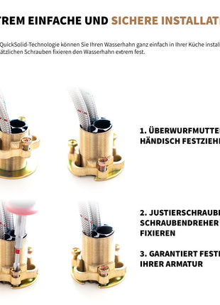 Rosenhahn & Söhne Poel M Design Badarmatur Wasserhahn Badezimmer - Armatur Bad [Chrom] - Heiß + Kalt Waschtischarmatur + Anschlussschläuche - Toolbrothers