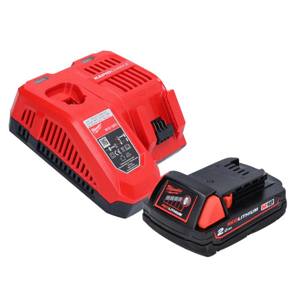 Milwaukee M18 FIW2F38-201X Visseuse à choc sans fil 339 Nm 3/8 " 18V Brushless + 1x Batterie 2,0 Ah + Chargeur + Coffret HD Box