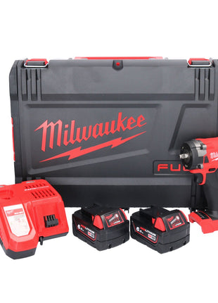 Llave de impacto inalámbrica Milwaukee M18 FIW2F38-602X 18 V 339 Nm 3/8" sin escobillas + 2x batería 6,0 Ah + cargador + caja HD