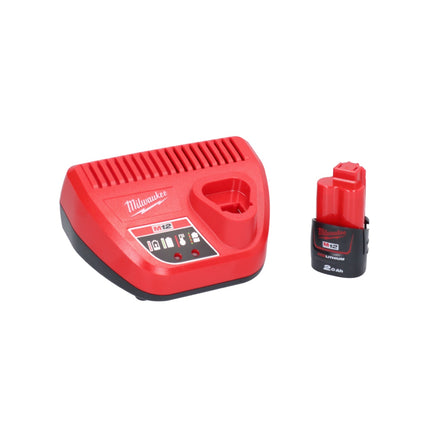 Milwaukee M12 IR-201B Akku Ratsche 12 V 47 Nm 3/8" + 1x Akku 2,0 Ah + Ladegerät + Tasche ( 4933448110 )