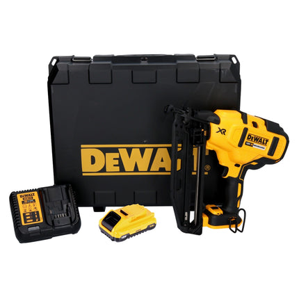 Clavadora a batería DeWalt DCN 660 L1 18V 32-63 mm sin escobillas + 1x batería 3.0 Ah + cargador + maletín