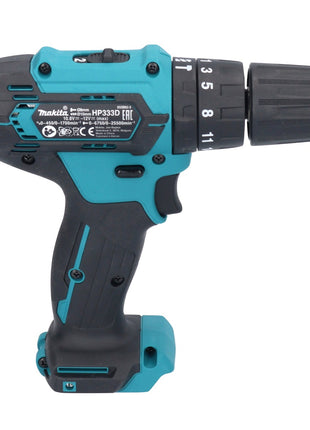 Makita HP 333 DZ Akku Schlagbohrschrauber 12 V 30 Nm + Holster - ohne Akku, ohne Ladegerät