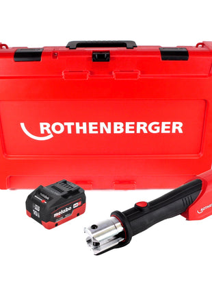 Presseuse à batterie Rothenberger ROMAX 4000 électro-hydraulique 18 V + 1x batterie 10,0 Ah CAS + mallette - sans chargeur