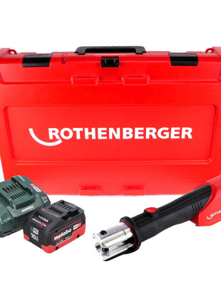 Rothenberger ROMAX 4000 CAS Akku Pressmaschine 18 V 34 kN + 1x Akku 10 Ah + Ladegerät + Koffer