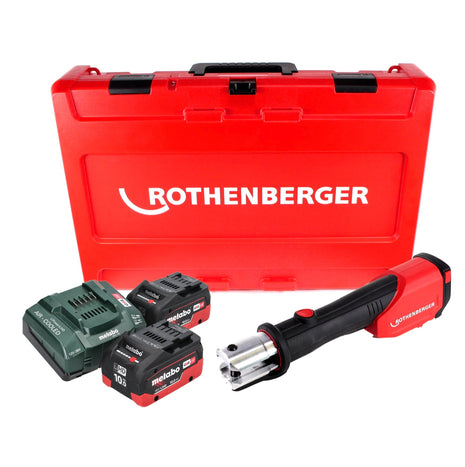 Presseuse à batterie Rothenberger ROMAX 4000 électro-hydraulique 18 V + 2x batteries 10,0 Ah CAS + chargeur + mallette