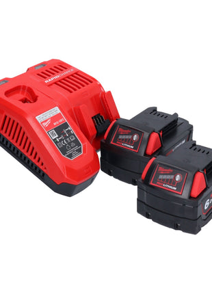 Amoladora angular a batería Milwaukee M18 FSAG125X-602X 18 V 125 mm sin escobillas + 2x baterías 6,0 Ah + cargador + caja HD