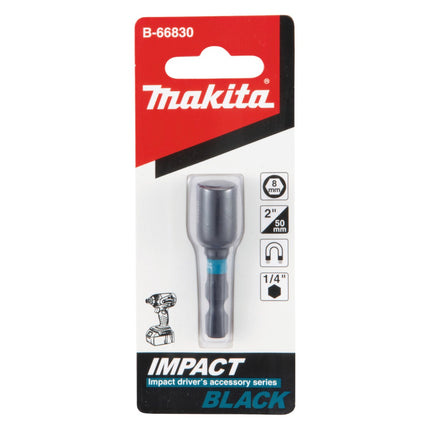 Makita B-66830 Chiave a bussola SW8 50 mm 1/4" Impact Nero