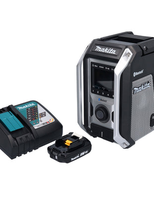 Makita DMR 114 RA1B Akku Radio 12 V - 18 V Bluetooth IP65 + 1x Akku 2,0 Ah + Ladegerät