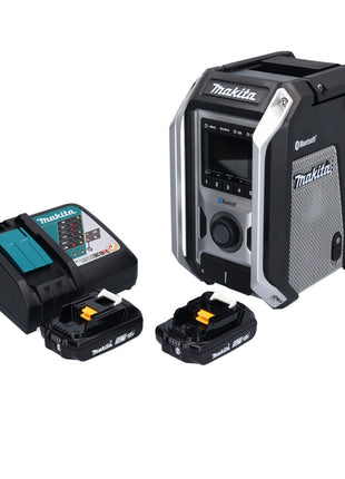 Makita DMR 114 RAB Akku Radio 12 V - 18 V Bluetooth IP65 + 2x Akku 2,0 Ah + Ladegerät