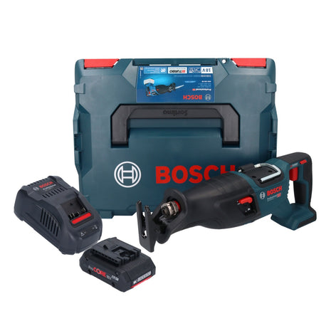 Scie sabre à batterie Bosch GSA 18V-28 18 V BITURBO brushless + 1x batterie ProCORE 4,0 Ah + chargeur + L-Boxx