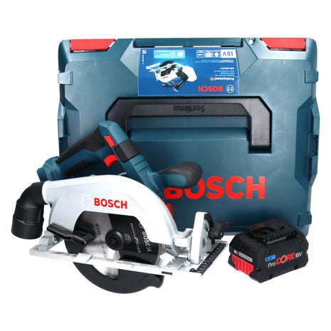 Bosch GKS 18V-57-2 Professional Scie circulaire sans fil 18 V 165 mm brushless + 1x Batterie ProCORE 8,0 Ah + L-Boxx - sans chargeur