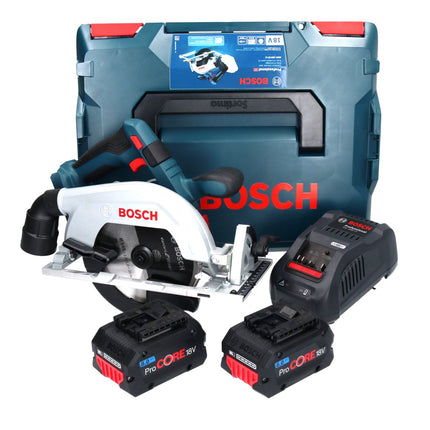 Bosch GKS 18V-57-2 Professional Akku Kreissäge 18 V 165 mm Brushless + 2x ProCORE Akku 8,0 Ah + Ladegerät + L-Boxx