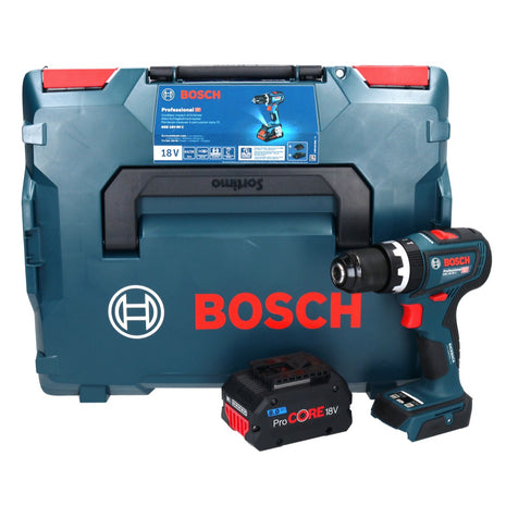 Bosch GSB 18V-90 C Profesjonalna akumulatorowa wiertarko-wkrętarka udarowa 18 V 64 Nm bezszczotkowa + 1x akumulator ProCORE 8,0 Ah + L-Boxx - bez ładowarki