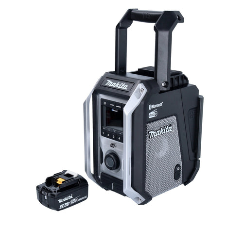 Makita DMR 115 M1B Akku Baustellenradio 12 V - 18 V Bluetooth DAB+ IP65 Schwarz + 1x Akku 4,0 Ah - ohne Ladegerät - Toolbrothers